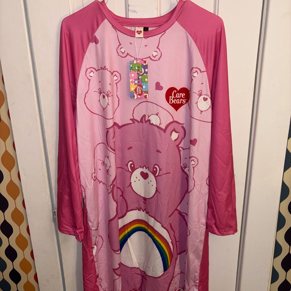 SHEIN Pink Care Bears Nightgown